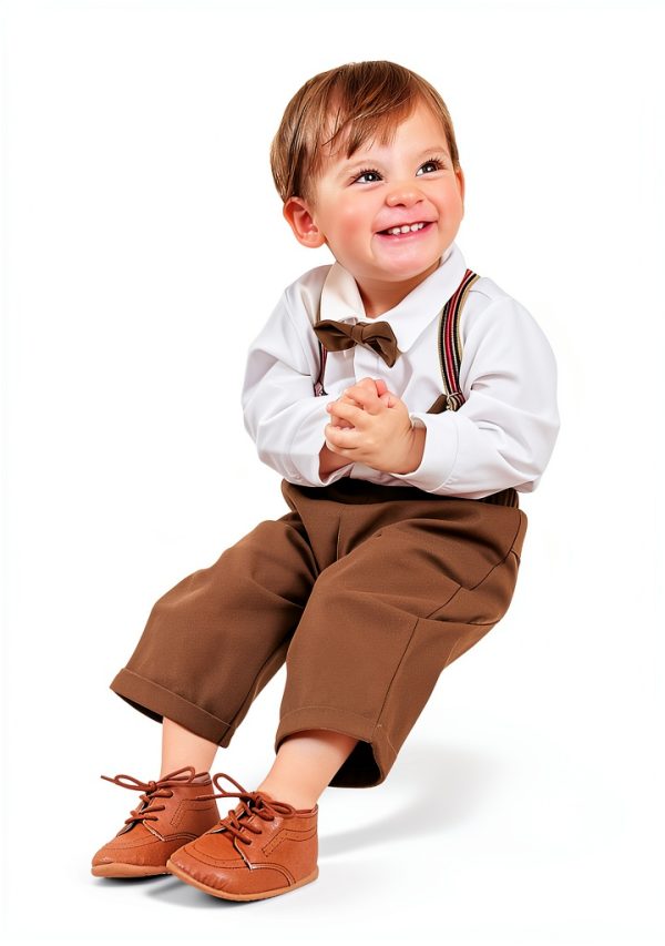 Toddler Brown Oxford Shoes for Boys Girls-2