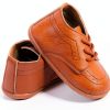 Toddler Brown Oxford Shoes for Boys Girls-3