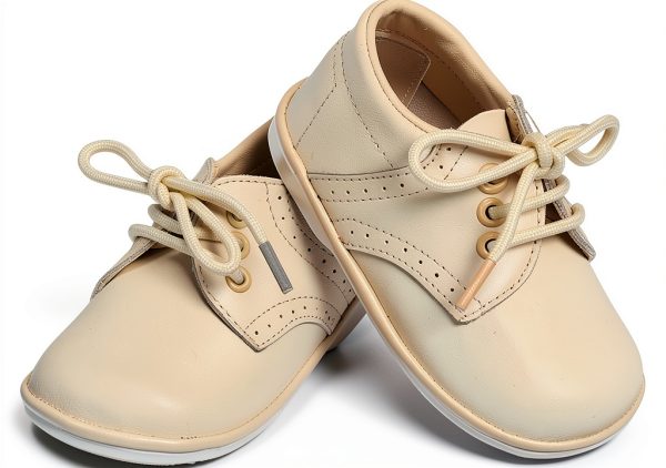 Pavo Toddler Oxford Shoes Ivory Leather Lace Up-3