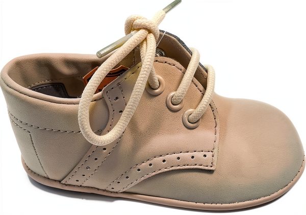 Pavo Toddler Oxford Shoes Ivory Leather Lace Up-0
