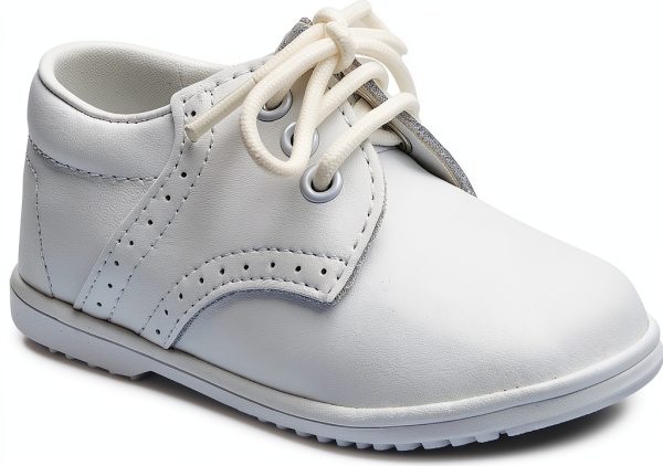 Pavo Toddler Oxford Shoes Ivory Leather Lace Up-2