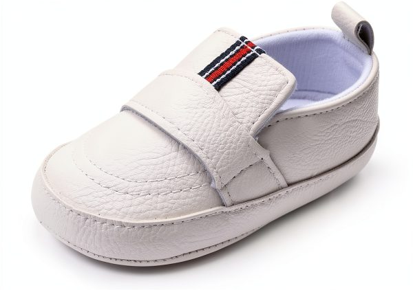 Pavo Baby Boys Soft PU Leather Shoes White-0