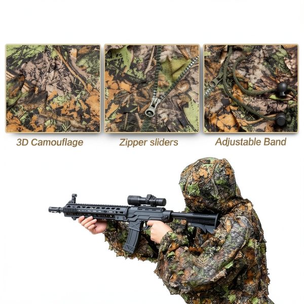 MOPHOTO Youth Camouflage Ghillie Suit for Hunting-2