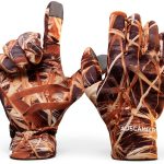 Hunting Gloves AUSCAMOTEK Stretchable Camouflage Leather One Size-0
