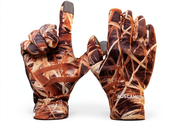 Hunting Gloves AUSCAMOTEK Stretchable Camouflage Leather One Size-0