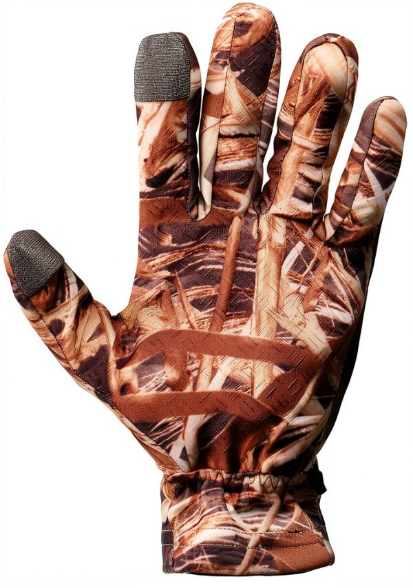 Hunting Gloves AUSCAMOTEK Stretchable Camouflage Leather One Size-3