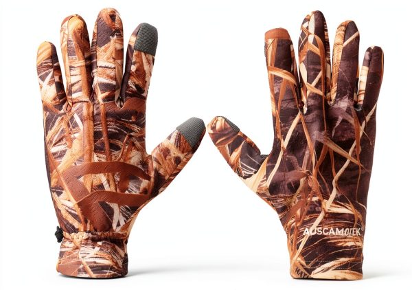 Hunting Gloves AUSCAMOTEK Stretchable Camouflage Leather One Size-2