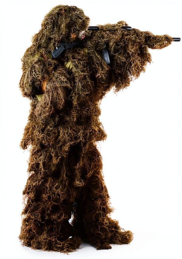 AUSCAMOTEK Ghillie Suit Full Coverage Camouflage Set Green Grass Small-0