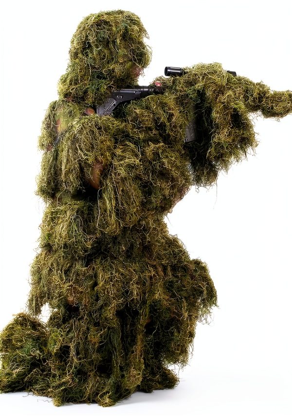 AUSCAMOTEK Ghillie Suit Full Coverage Camouflage Set Green Grass Small-6