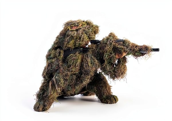 AUSCAMOTEK Ghillie Suit Full Coverage Camouflage Set Green Grass Small-4