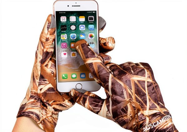 Hunting Gloves AUSCAMOTEK Stretchable Camouflage Leather One Size-1