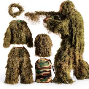 Mophoto Ghillie Hunting Camouflage Suit Dense Forest Youth to XL-0
