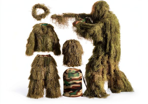 Mophoto Ghillie Hunting Camouflage Suit Dense Forest Youth to XL-0