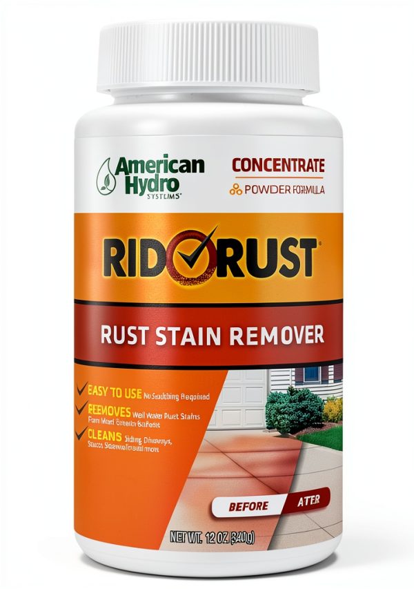 Rid-O-Rust Outdoor Rust Stain Remover, Concentrated Powder Formula, Removes Rust Stains, Calcium, and Limescale, 12 Ounces-0