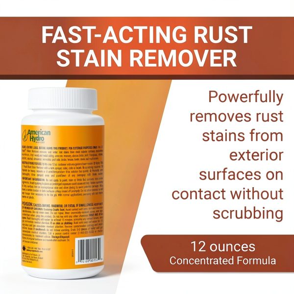 Rid-O-Rust Outdoor Rust Stain Remover, Concentrated Powder Formula, Removes Rust Stains, Calcium, and Limescale, 12 Ounces-1